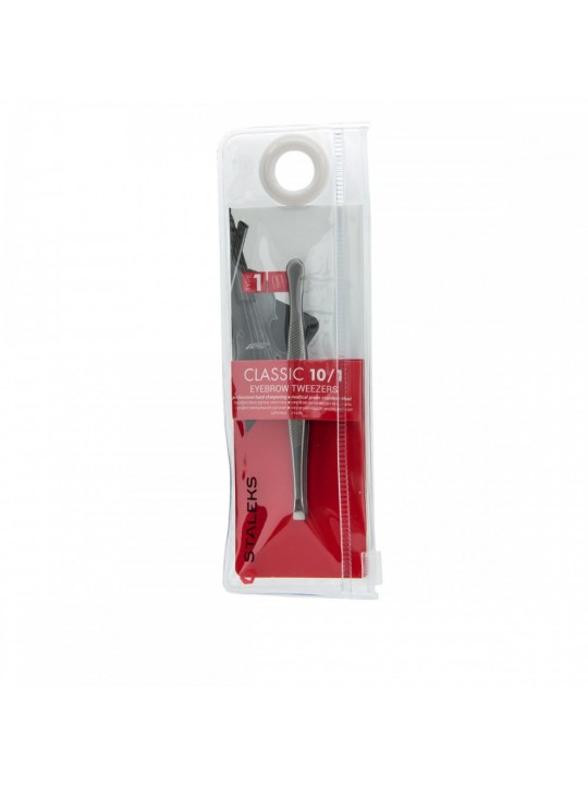 Staleks CLASSIC 10 TYPE 1 eyebrow tweezers (wide straight edges)