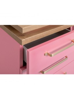 VENTO PRO FLAMINGO ROSA Maniküretisch mit Staubabsorber