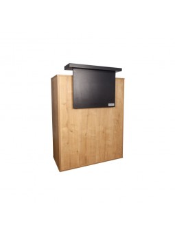 VENTO PRO Reception desk Moderno III By Karolina Wawak - wooden, black top