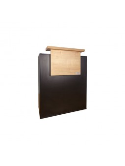 VENTO PRO Reception desk Moderno I By Karolina Wawak - black with wooden top