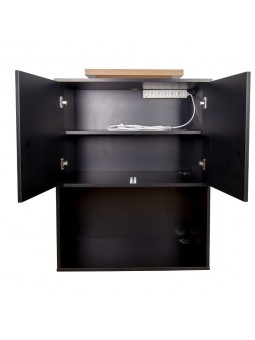 VENTO PRO Reception desk Moderno I By Karolina Wawak - black with wooden top