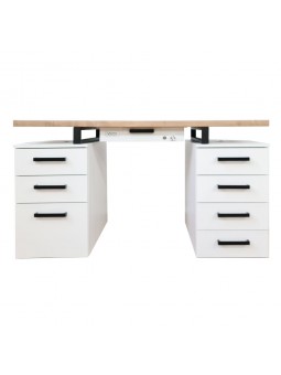 VENTO PRO Biurko Manicure Moderno Duo 3 Drewniany Blat Z Pochłaniaczem