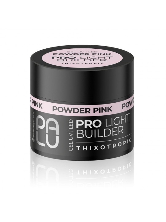 Palu Gel Pro Light Builder Thixotropic Powder Pink UV/LED - Daugiafunkcinis statybinis gelis nagų formavimui 45g