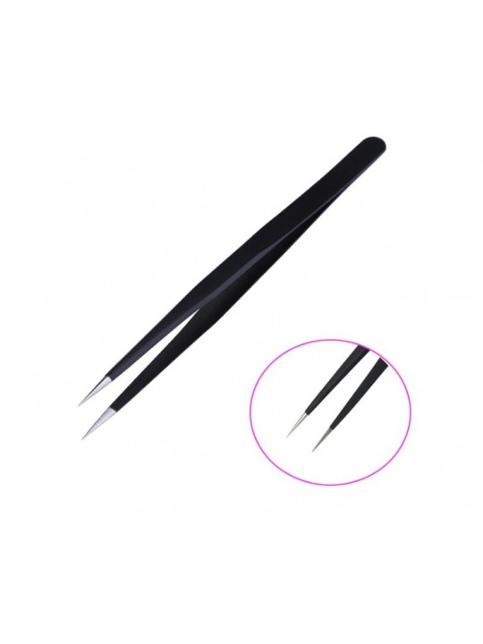 Mavi Straight Tweezers Black*