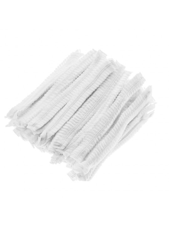 Non-woven caps Clip-Med Harmonica 100 pcs hair cover with elastic band