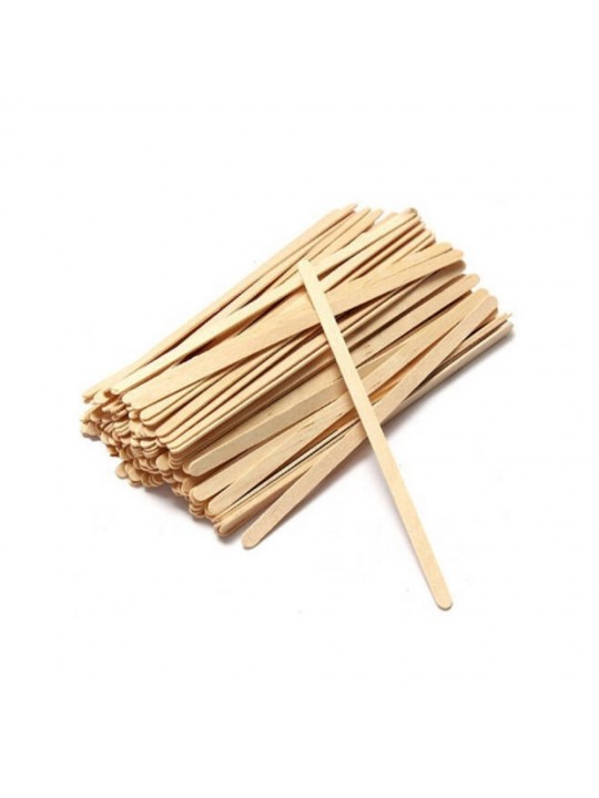 Keskeny fa spatulák 100 db Nyírfából készült a kozmetika precíz felviteléhez