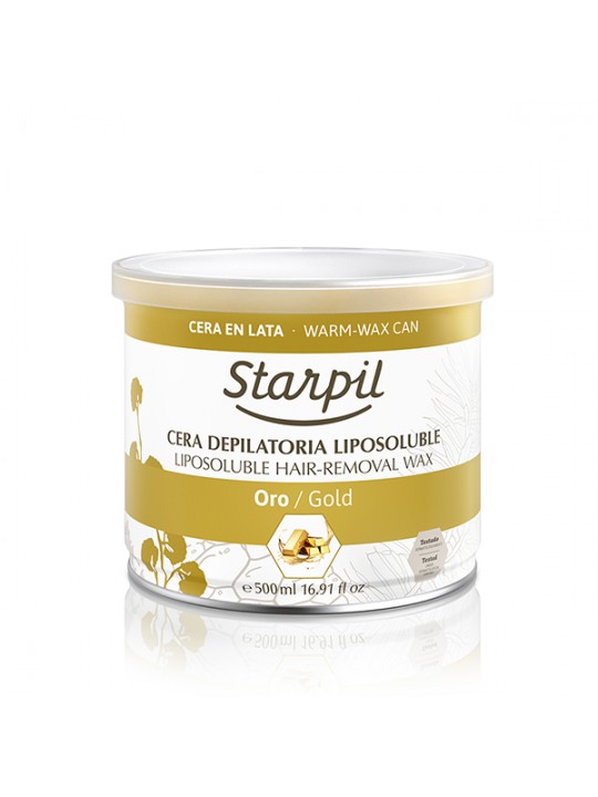 Soft wax Starpil Golden Oro - 500 ml can - for depilation of couperose skin