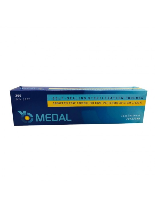 Medailní papír-fóliové sáčky pro sterilizaci Velikost 70x230
