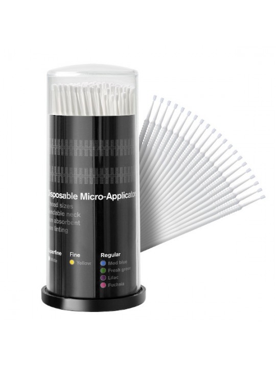 Mikroszczoteczki Akzenta Micro Superfine białe 100szt precyzyjna aplikacja kosmetyków