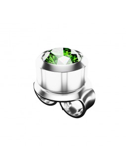 Studex Plus Kolczyki Peridot W Oprawie Pełnej Srebrny