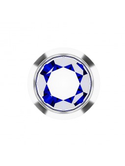 Studex Plus Sapphire Earrings in Full Silver Setting