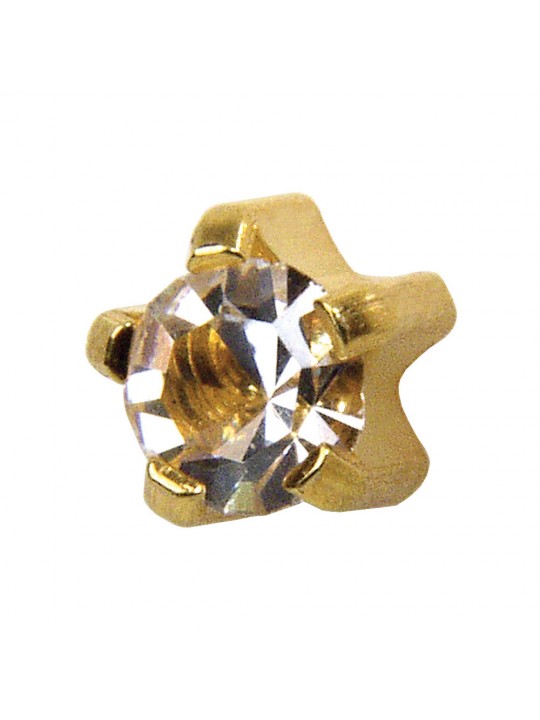 Cercei cu diamante Studex în gheare de aur