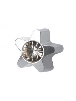 Studex Plus Silver Star Earrings With Diamond