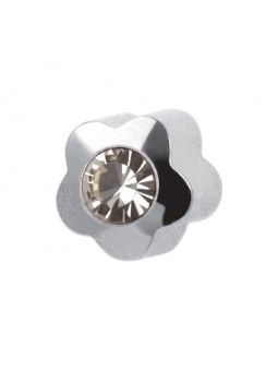 Studex Plus Flower Earrings With Diamond Silver