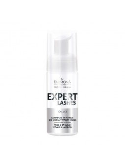 Farmona EXPERT LASHES Sampon cu spuma pentru spalarea fetei, a genelor artificiale si naturale