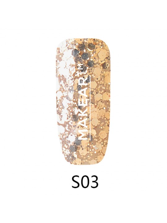 Гібридний лак для нігтів Makear 8 мл-Diamond S03