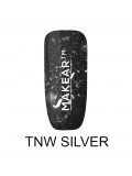 Makear Top No Wipe Silver 8ml - Top wykończeniowy bez warstwy dyspresyjnej ze srebrną drobinką
