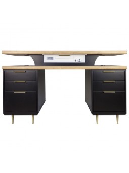 VENTO PRO Biurko Manicure BLACK CAVIAR czarne z pochłaniaczem pyłu