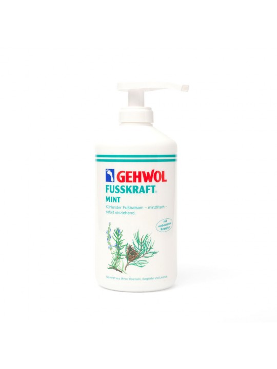 GEHWOL FUSSKRAFT MINT Foot Refrigerant Balsam container 500 ml with dose.