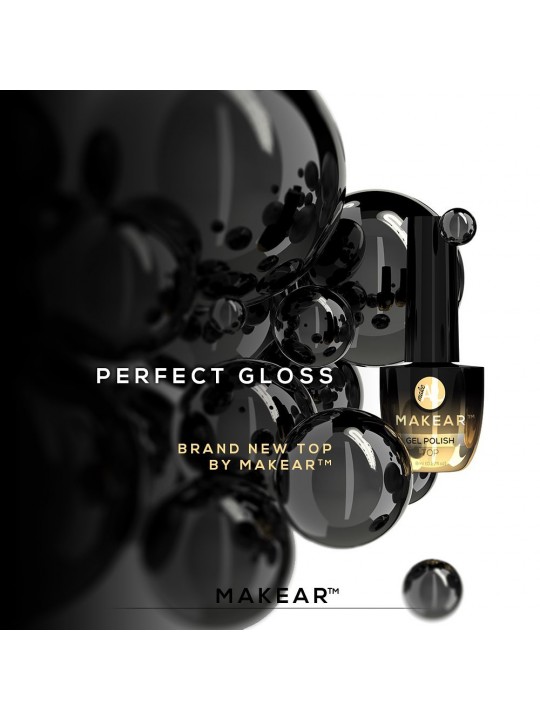 Makear Top No Wipe Perfect Gloss 15ml - The finishing top does not have a dispersion layer