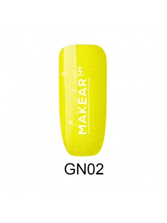 Гібридний лак для нігтів Makear 8 мл - неонові блискітки NG02