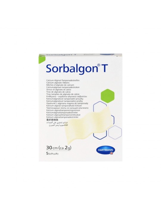 HARTMANN SORBALGON T - Tamponada din fibre moale 30 cm 1.g