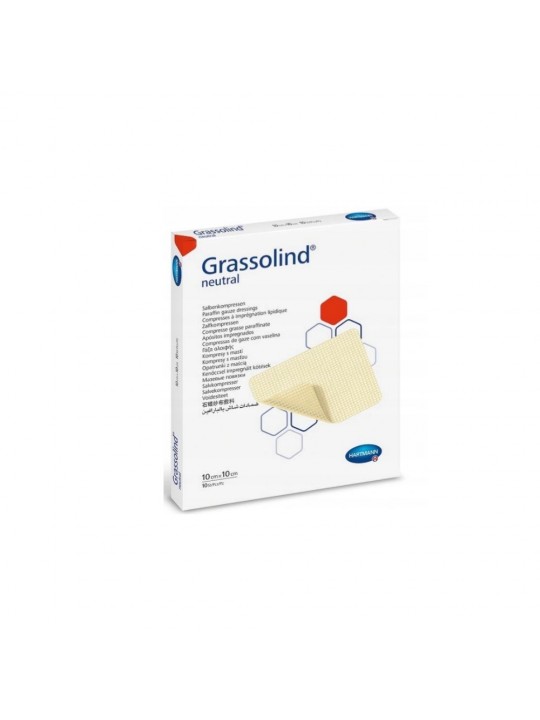 HARTMANN GRASSOLIND Neutral 10cmx10cm - Síťovaný obvaz s mastí, sterilní 1 ks.