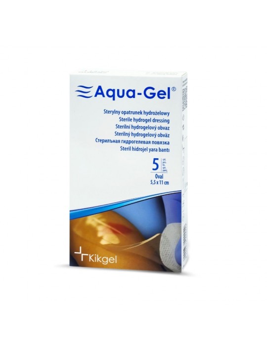 AQUA-GEL 5,5x11cm - sterilní hydrogelový obvaz 1 ks.