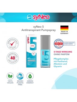 SyNeo 5 Unisex - 5 dniowy dezodorant w sprayu przeciw nadmiernej potliwości 30 ml