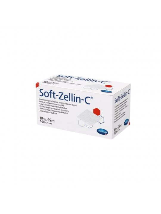 HARTMANN Soft-Zellin-C - Cleaning pads soaked in alcohol 100 pcs.