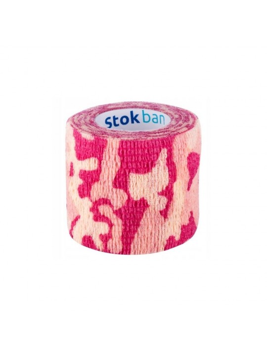 Cohesive Bandage PINK CAMO 7.5 x 4.5 - elastic self-adhesive bandage