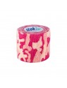 Cohesive Bandage PINK CAMO 7,5 x 4,5 - elastingas lipnus tvarstis