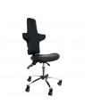 Swivel medical chair with high cross backrest