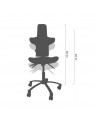 Swivel medical chair with high cross backrest