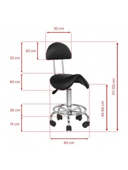 Scaun cosmetic 6001 negru