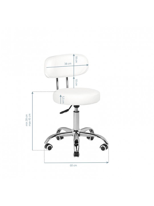 Cosmetic pedicure stool A-007 white