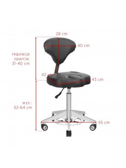 Azzurro 156-F Bump-Up-Kosmetikhocker, weiß