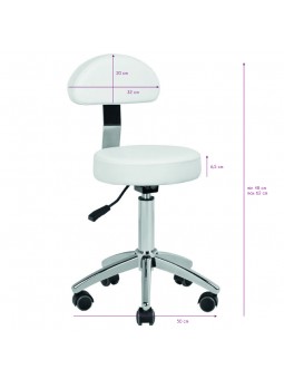 AM-304 cosmetic stool, white