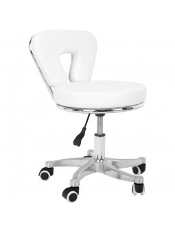 Табурет для косметичного педикюру 9266 білий