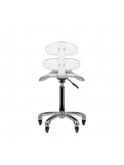 Taboret kosmetyczny roll speed AM-880 biały