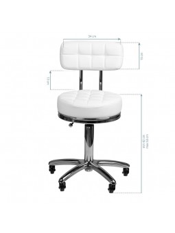 Taboret kosmetyczny AM-877 biały