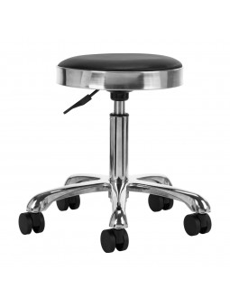 Cosmetic stool M-1639 silver and black