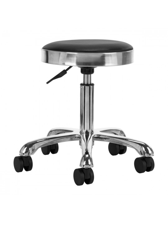 Cosmetic stool M-1639 silver and black