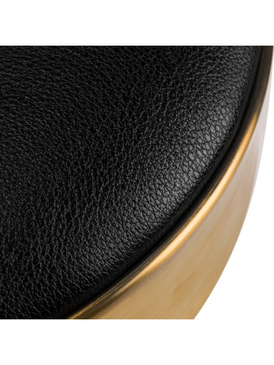 Kosmetinė taburetė M-1640 auksinė juoda