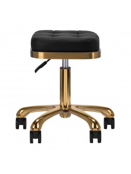 Kosmetinė taburetė M-1645 aukso juoda