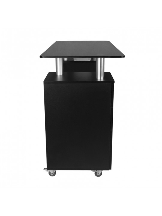 Glass 317 cosmetic desk, black