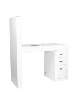 Cosmetic desk 310 with cassette absorber, white, left