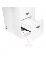 Cosmetic desk 310 with cassette absorber, white, left