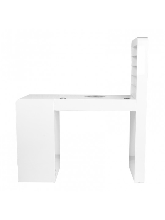 Cosmetic desk 310 with cassette absorber, white, left