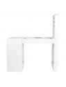 Cosmetic desk 310 with cassette absorber, white, left